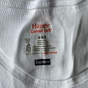 Supreme Hanes Tank Top White Size M (3 Pack)